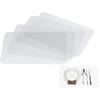 4Pcs Clear Place Mats,Translucent Plastic Placemats Set for Dining Table, Keeps Table or Desktop Cloth Cleaner, Washable, Heat Resistant, Non-Slip