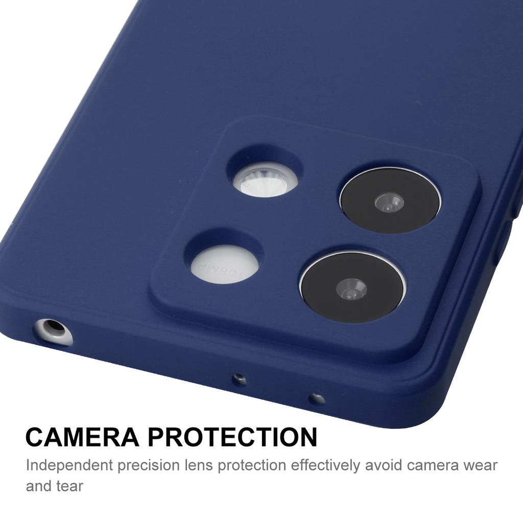 For Xiaomi Redmi Note 13 Pro 5G/Xiaomi Poco X6 5G Silicone Case Straight Edge Phone Cover+9H Glass Protector