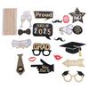 25pcs Congratulation Graduation Photography Props Dress Up Costume Mask  For Graduation Season Party