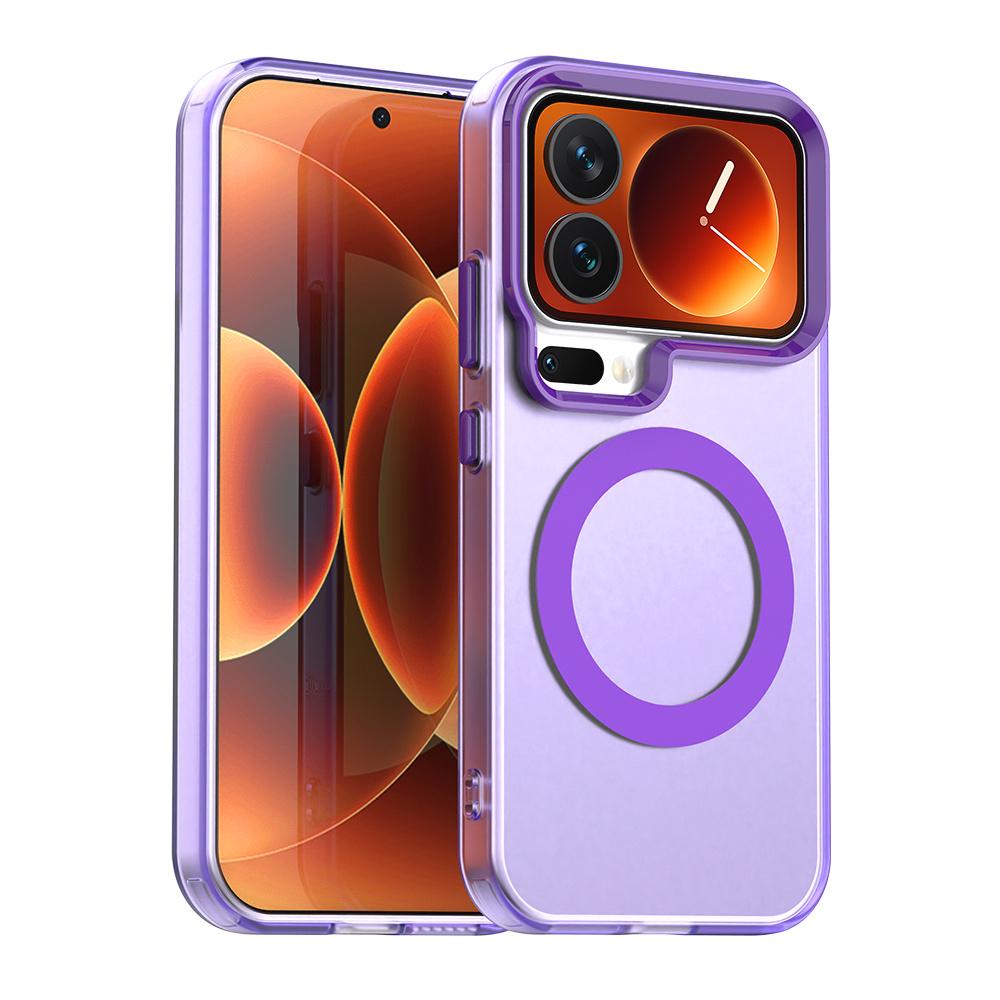 For iPhone 13 Pro Max Magnetic Case TPU + PC Clear Protective Phone Cover Compatible with MagSafe