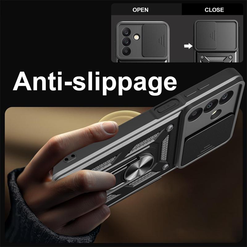 Чехол для Samsung Galaxy A26 Armor Противоударная Задняя Крышка для Samsung A16 A06 A36 A56 5G A 26 16 06 56 Автомобильный Магнитный Держатель-Кольцо Coque