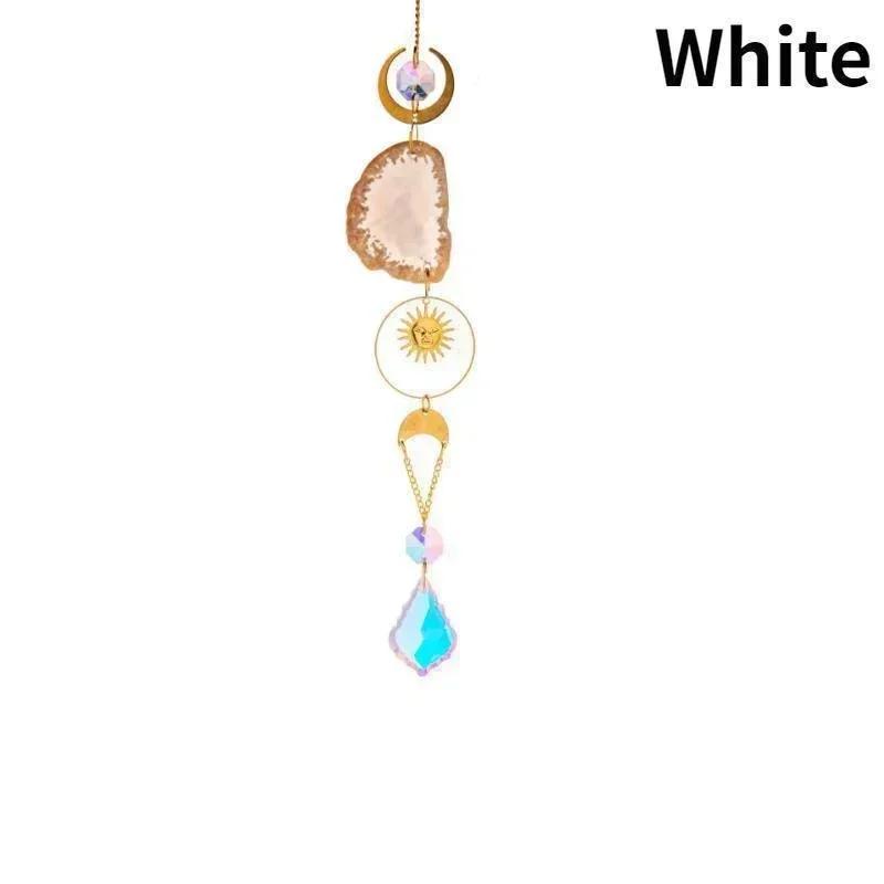 Suncatcher Crystal Sun and Moon Crystals Prism Rainbow Sun Catcher Garden Decoration Hanging Window Patio Ornament