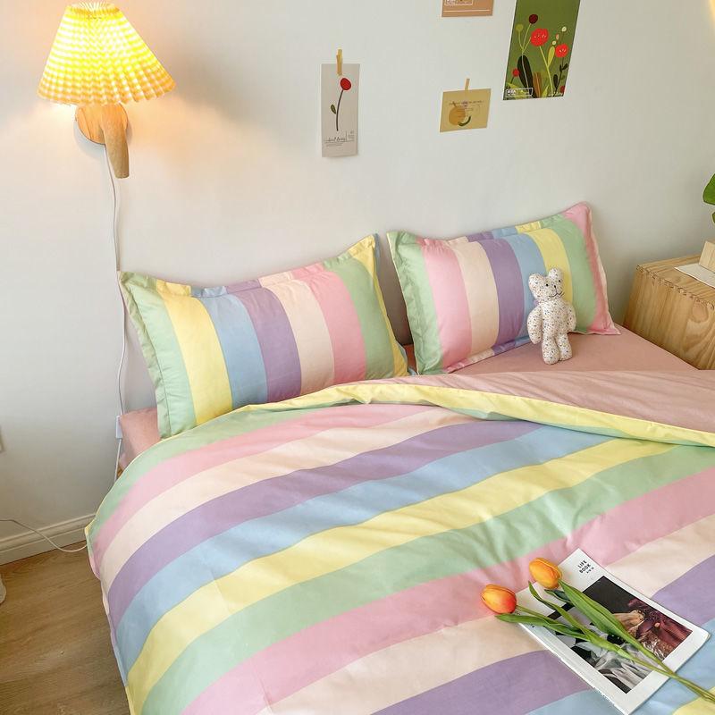 Four-piece Bedding Set Cute Style Double Duvet Cover Bed Linen Set Student Dormitory