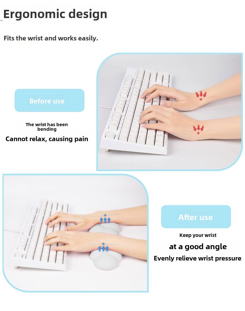 Подставка для запястья клавиатуры Cloud Memory Foam для настольного набора текста