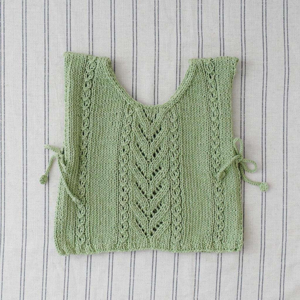 Raw Wool Itohenlab Knitting Kit #11-2 Cable Openwork Baby Vest