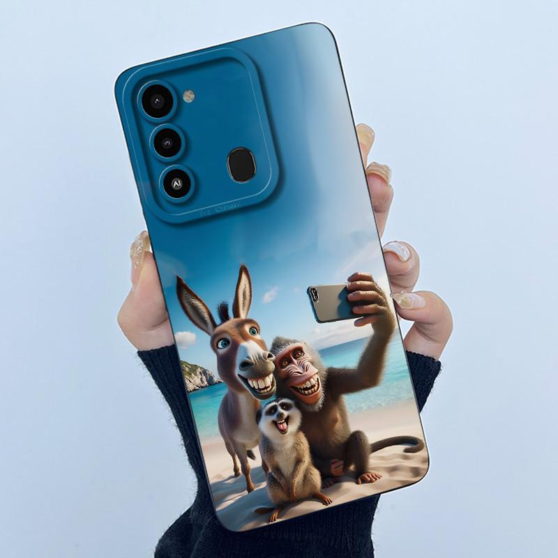 Чехол для телефона Tecno Spark 8C KG5k KG5j Милая Панда Девочки Кошки Жидкий Силикон Задняя Крышка Для Tecno Spark Go 2022 Spark8C Funda