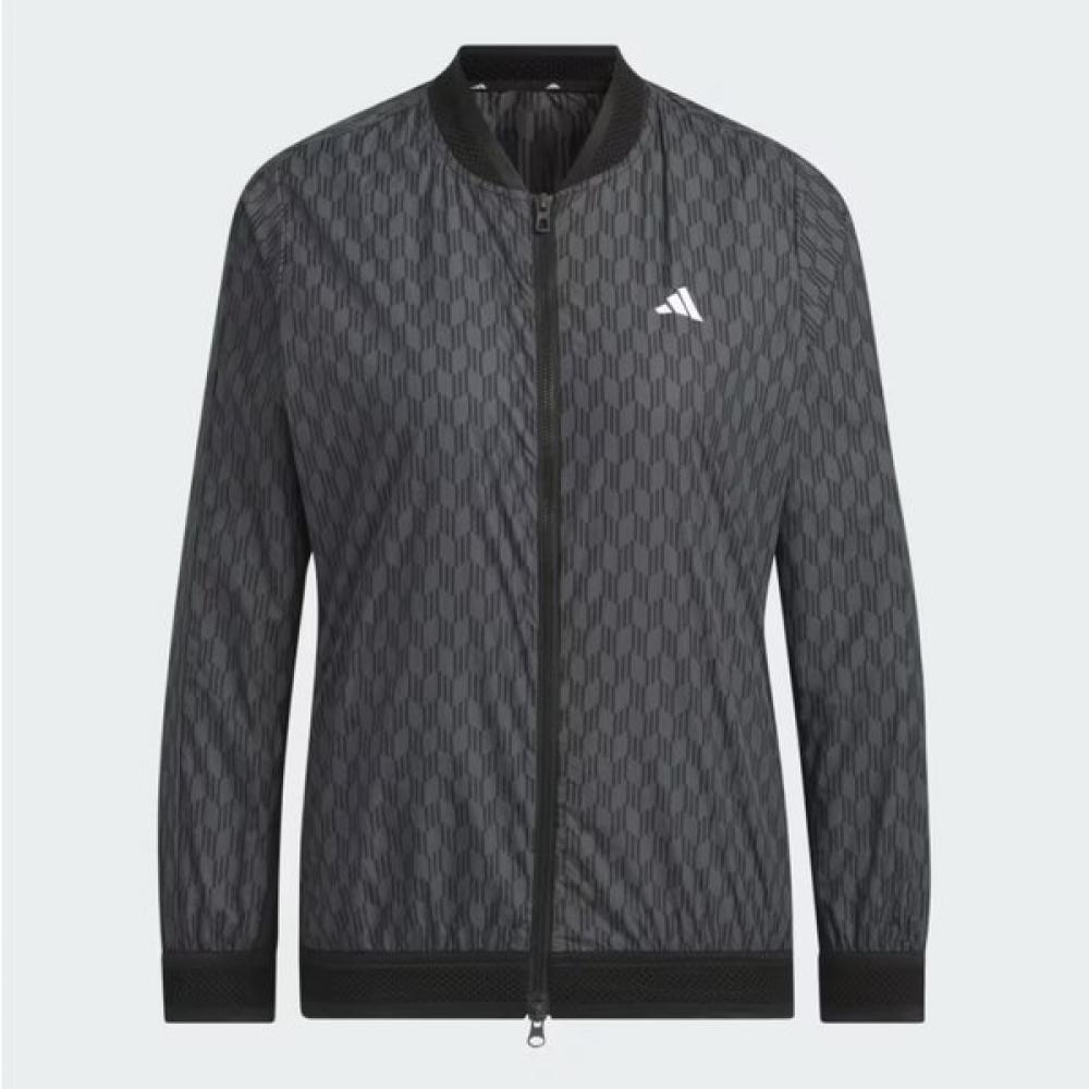 Adidas Golf 24 YearS Women S Lightweight Printed Woven Jacket In6583 Black