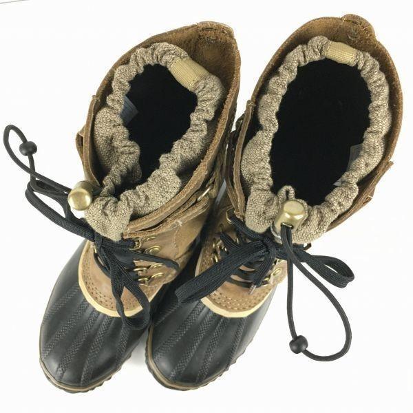 Sorel Женские зимние ботинки из натуральной кожи коричневого цвета, размер 23.5, с ремнем(ИСПОЛЬЗОВАЛ)