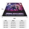 Фланелевые одеяла Jonas Music Concert Album Супер теплые Постельное белье Throws для братьев с гитарой Зимний лагерь Спальня Милое покрывало