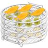5-Layer Air Fryer Rack Stainless Steel Dehydrator Grilling Rack Reusable Stackable Multi-Layer Cooking Rack for 6.5/8Qt Steamer