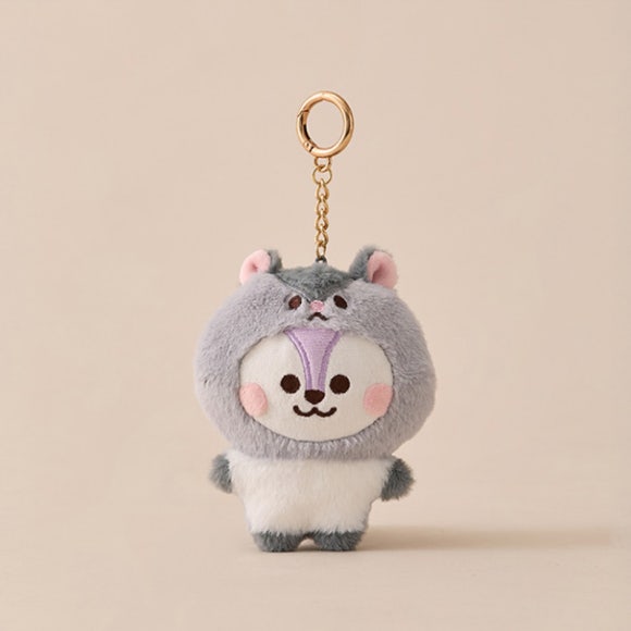 BT21 MANG BABY FLUFFY Лежащая кукла/ Брелок для ключей/ Костюмированный шкаф, набор из шляпы-ведра/ Мини-сумка-шнурок с подвесками/ Сумка-чехол для куклы-лица (5 вариантов)