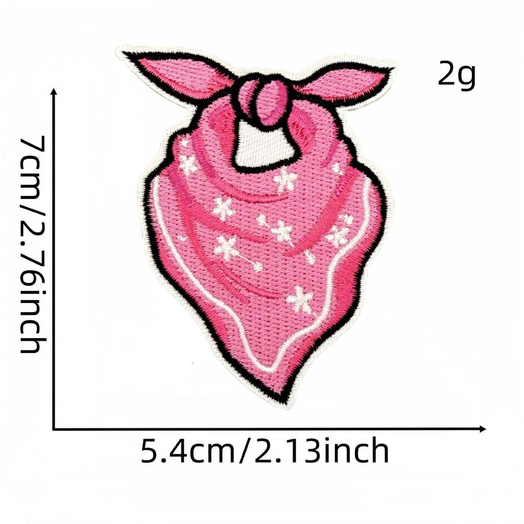 Мультяшная розовая серия вышитая нашивка бантик цветок аппликация аксессуары для одежды с термоклеем