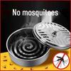 Stainless Steel Mosquito Coil Holder with Safe Ash Catcher and Lid for Outdoor Use
