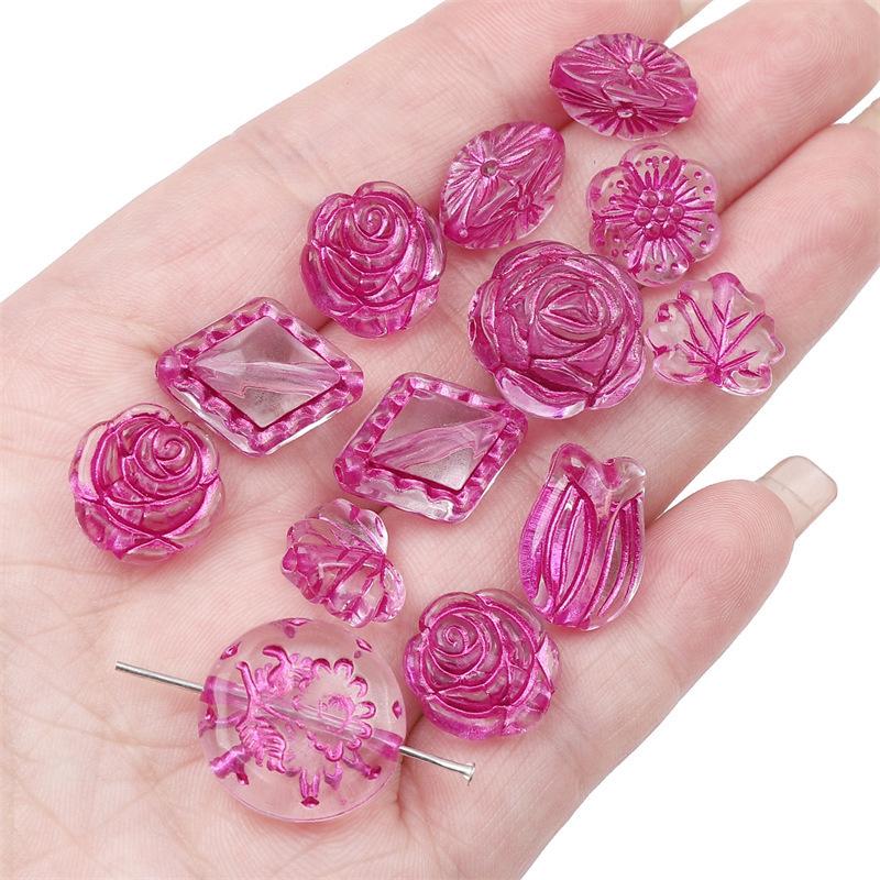 Акриловые прозрачные винтажные матовые золотые бусины ручной работы браслет ожерелье бусины бусины ювелирные изделия аксессуары подвески аксессуары