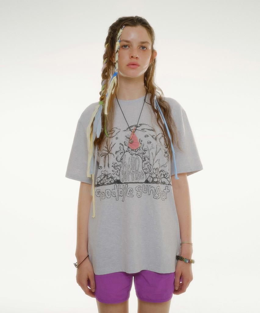 HELLO SUNRISE Hs X Etcblank Under The Sea Tee_3% Gray