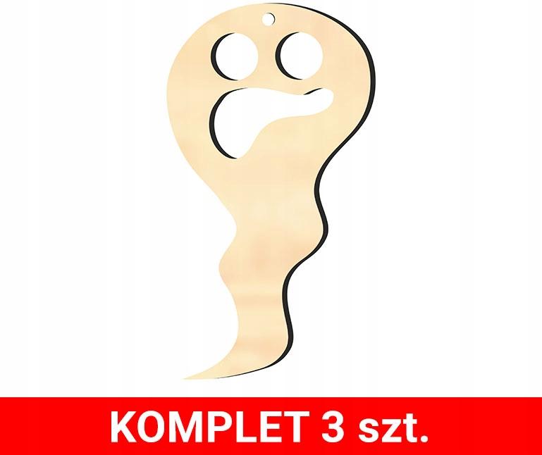 Zawieszka ozdoba halloween drewno h11 3 szt.