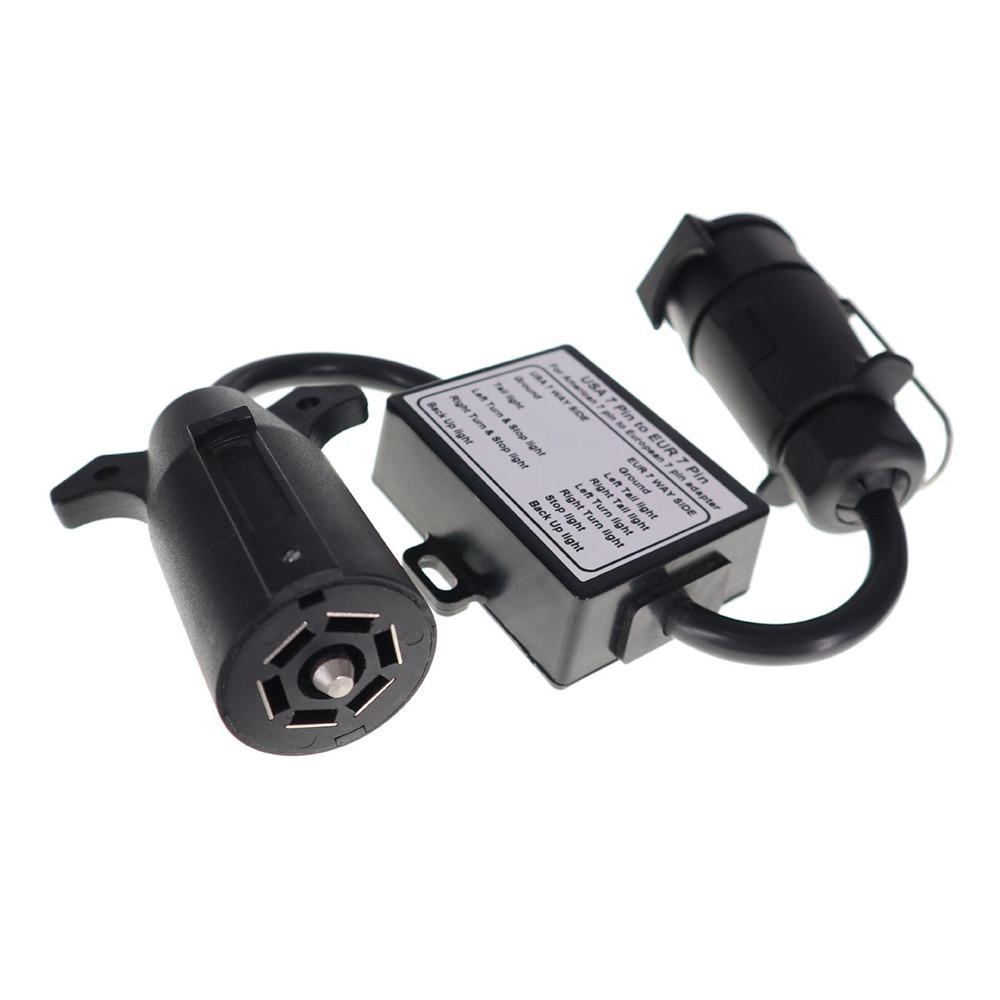 Новый американский в европейский преобразователь света прицепа Американская 7-контактная плоская розетка в европейскую 7-контактную круглую вилку