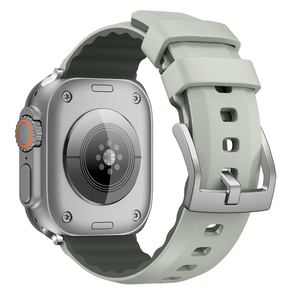 For Apple Watch 10 46mm / Ultra 2 / Ultra 49mm / 9 8 7 45mm / SE (2023) SE (2022) SE 6 5 4 44mm / 3 2 1 42mm Strap Silicone Fitness Tracker Band