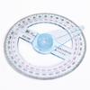 New 360 Degree Angle Measure 10cm Diameter Protractor Oscillating Arm Students