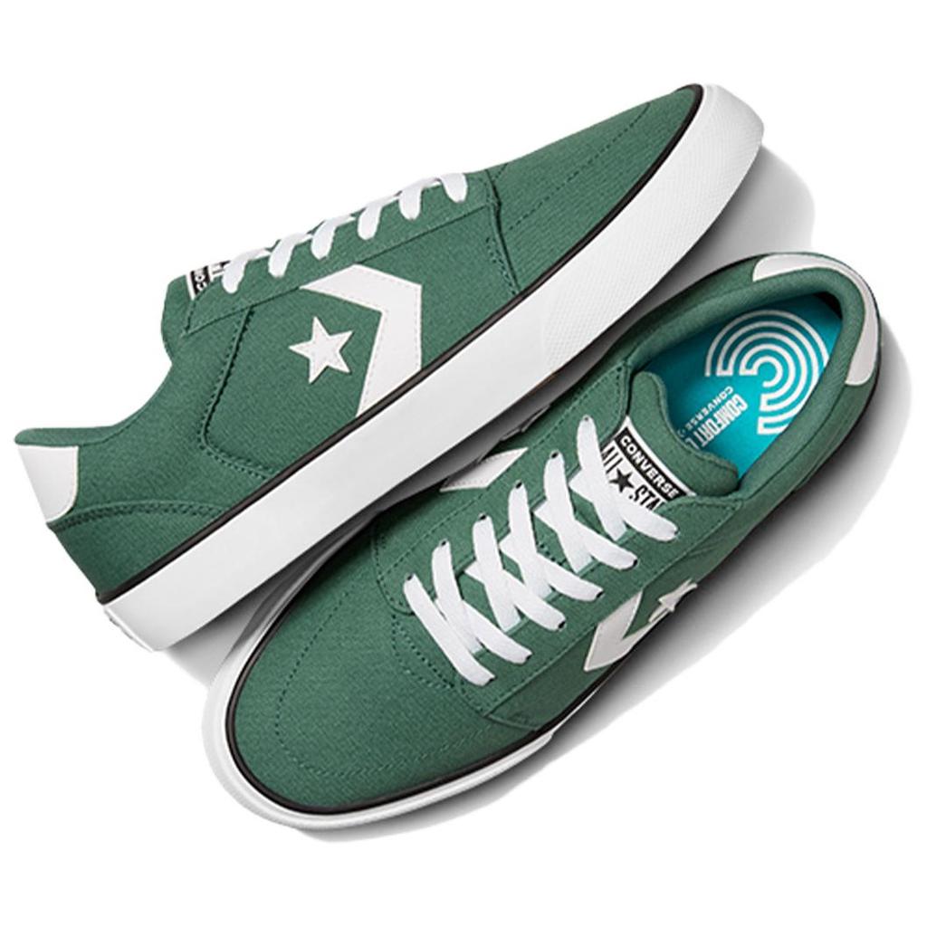 Converse Belmont Casual Slip Resistant Durable Low Top Skate Shoes Unisex Sneakers Green White A06632C