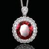 Jewelry Copper Bottom Gold-Plated Simulation Red Corundum Light Luxury Set Main Stone 18 * 20
