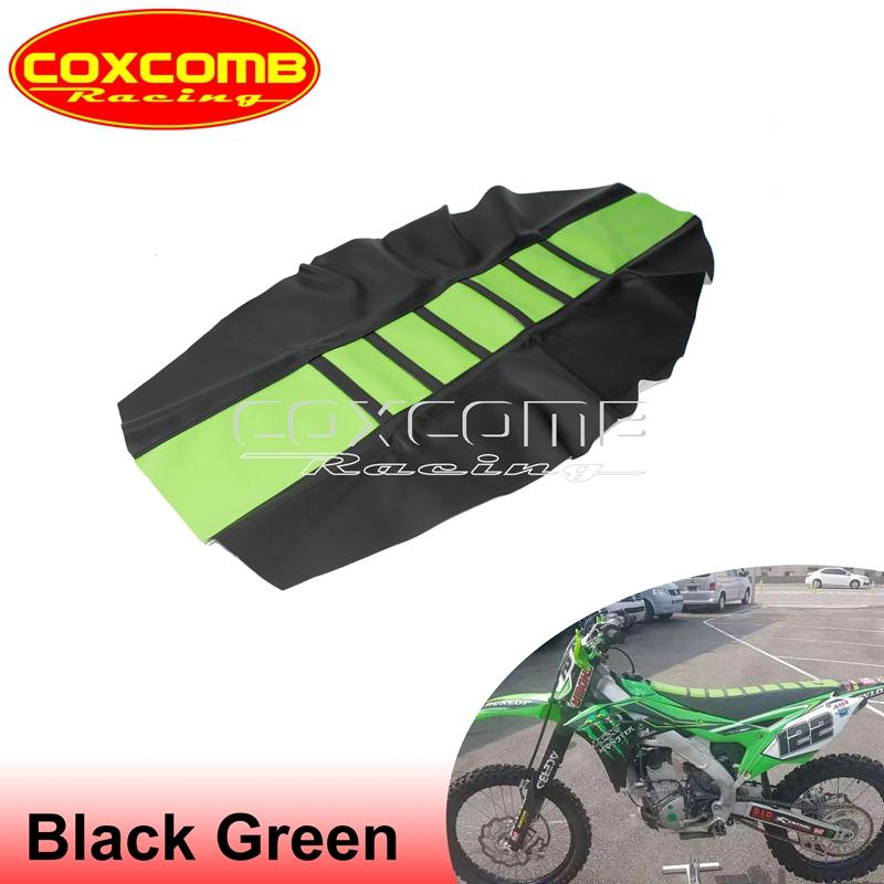 Custom MX Seat Cover Ribbed Motocross Racing Seat Pad For Suzuki Yamaha Gas Gas Kawasaki KLX KXF EXC RM RMZ DRM WR YZ 125 450