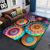 Bohemian Mandala Area Rug - Non-Slip Washable Polyester Mat for Living Room, Bedroom & Entryway, Vibrant Multicolor