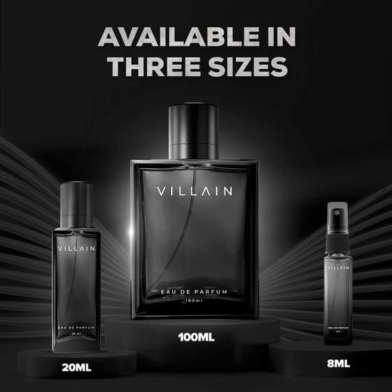 Villain Духи для мужчин 100 мл - Eau De Parfum - Стойкий ароматный спрей премиум-класса - Древесно-пряный