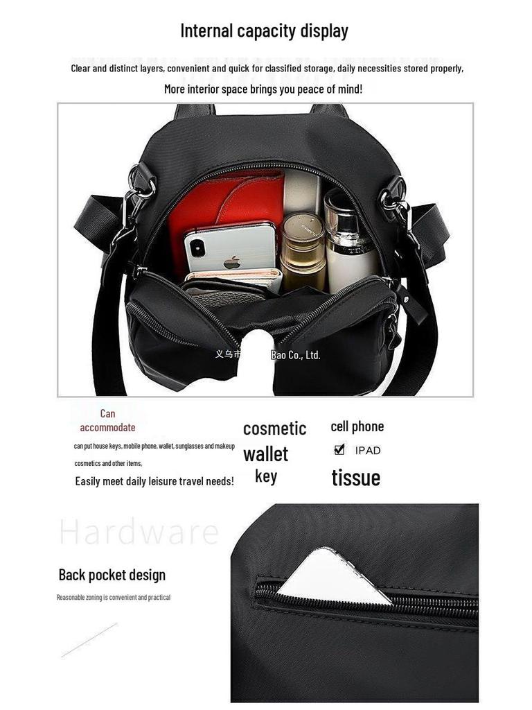 2025 Износостойкий Женский Мини Рюкзак Оксфорд в Корейском Стиле: Большая вместимость, легкий для путешествий и поездок на работу