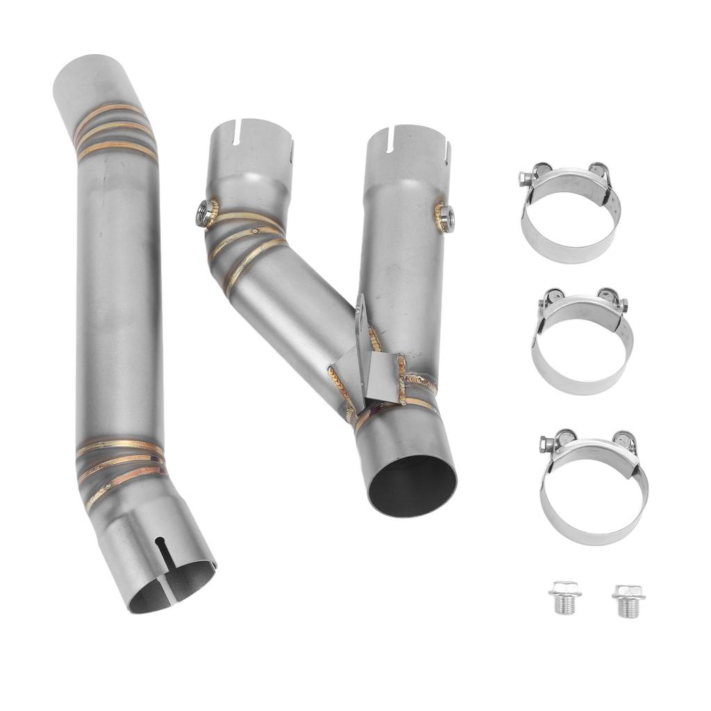 Motorcycle Exhaust Mid Pipe Stainless Steel Catalyst Middle Link Pipe for MT‑10 SP FZ‑10 2022 to 2023