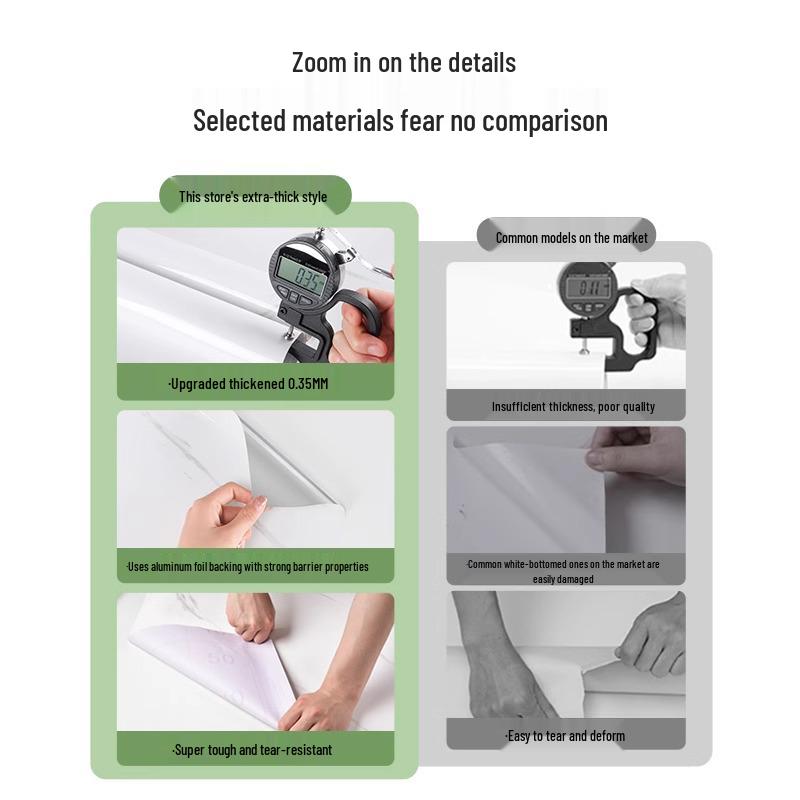 2026 Fireproof & Heat-Resistant Marble Sticker for Kitchen Tiles, Counters & Stoves