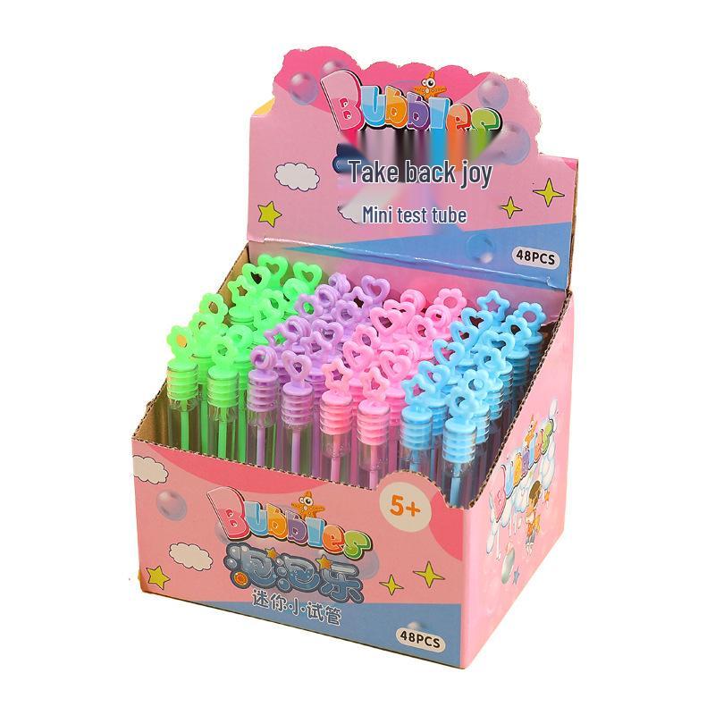 Мини-палочки для выдувания пузырей в виде пробирок, 48 штук - Небьющиеся и портативные игрушки для выдувания пузырей