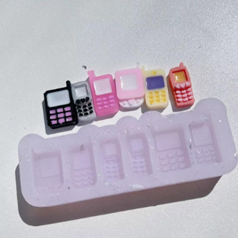 Resin Shaker Molds Mobile Phone Silicone Mould  Keychain Charm Quicksand Mold Epoxy Cast Molds for Jewelry Making