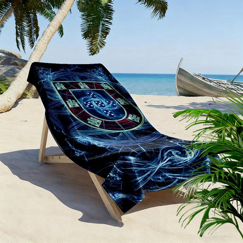 Portuguese Heritage Emblem beach towel Outdoor camping Portable for travel Outdoor pool towel Absorbent bath towel swim beach towel