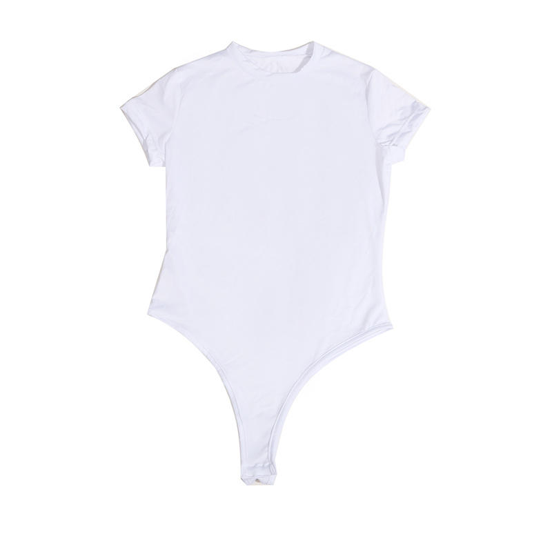 Женский боди с коротким рукавом и круглым вырезом, облегающий, однотонный, сексуальный открытый дизайн, повседневный наряд, сочетающийся с облегающим топом-боди