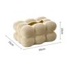 Useful Tissue Box Holder Decorative Dust-proof Ceramics Marshmallow Shape Napkin Holder Box