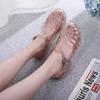 Hollow Out Bling Rainproof Jelly Sandals Women Summer Candy Shoes Woman Slippers Cover Toe Flat Femmes Sandales Pvc Sandalias