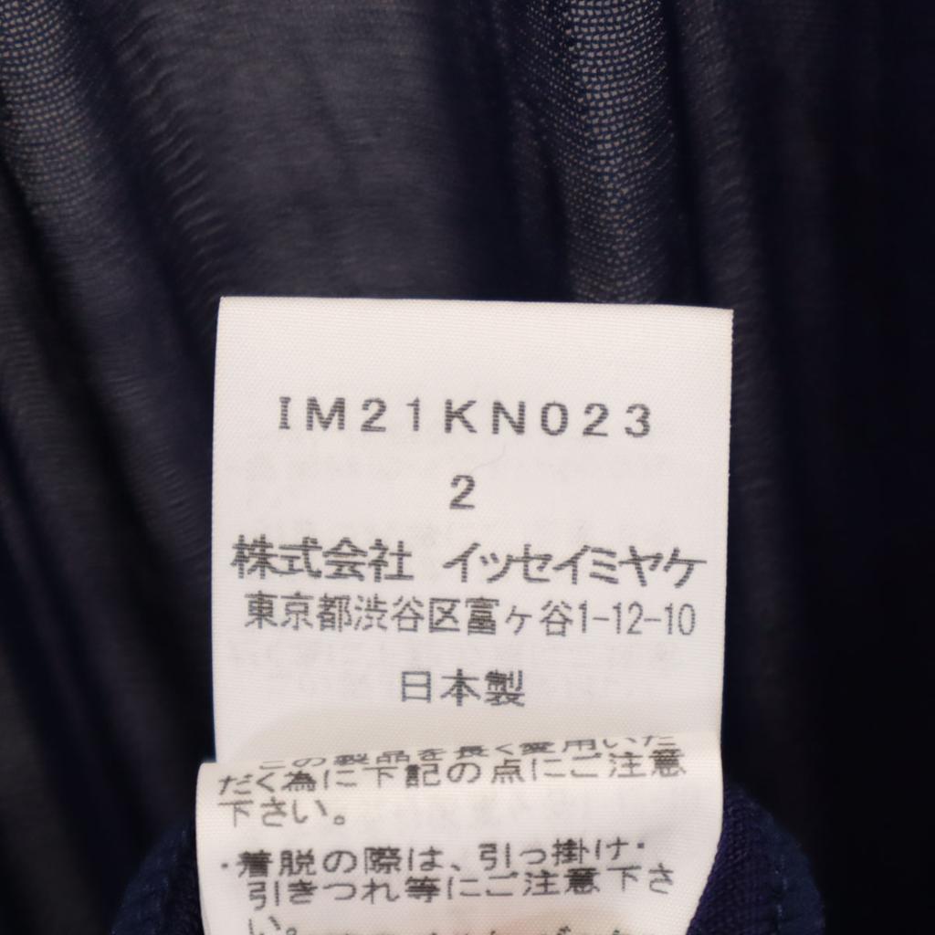 ISSEY MIYAKE made in Japan No sleeve Sheer one piece 2 Navy Women Used