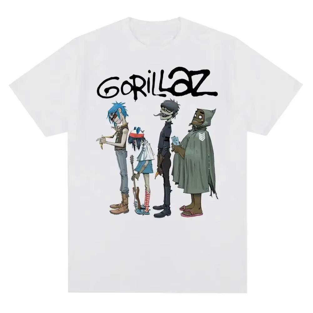 Music Band Gorillazs Punk Rock Tshirt Cotton Graphic Tee Unisex Unisex Summer Streetwear