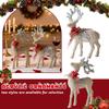 2pc Christmas Statues, Deer Figurine Decorations, Elk Sculptures, Lifelike Craft Statues, Christmas Elk Ornaments, Cabinet Decorative Figurines