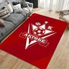 Red Carpet with Soccer Logo suitable as a non-slip mat for the living room or bedroom sofa