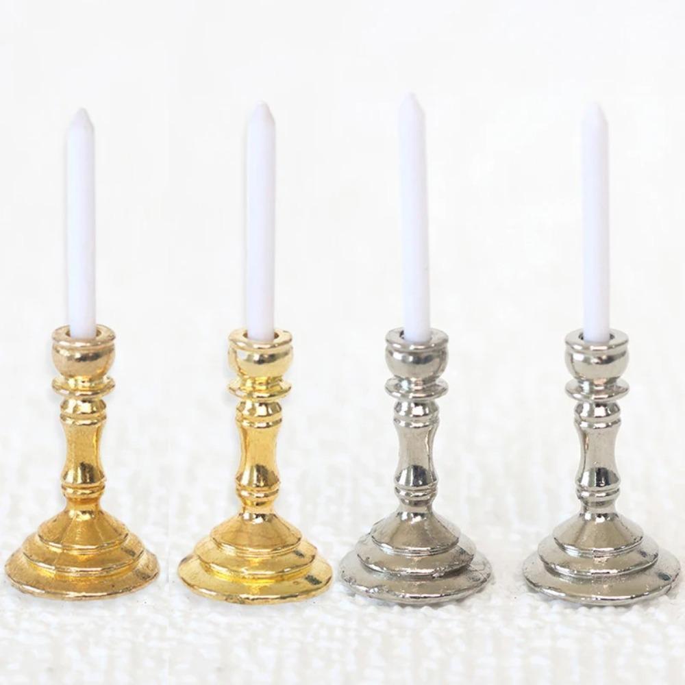 1:12 Scale Candlesticks Furniture Toy Resin Miniature Candlesticks Play House Toy