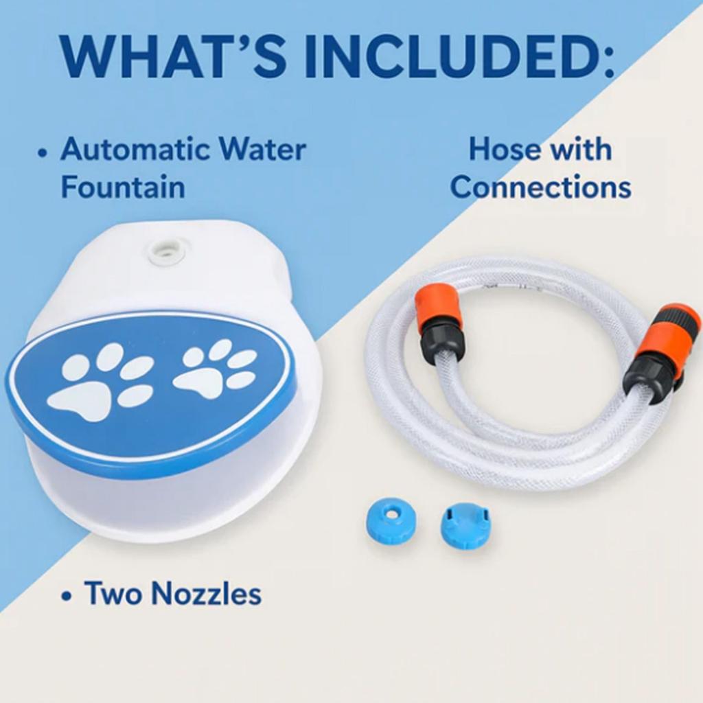 Outdoor Dog Waterer, Foot Operated Dog Waterer, Dog Drinking Nozzle, Easy To Activate Drinking, Includes Connecting Hose For Dog Hydration