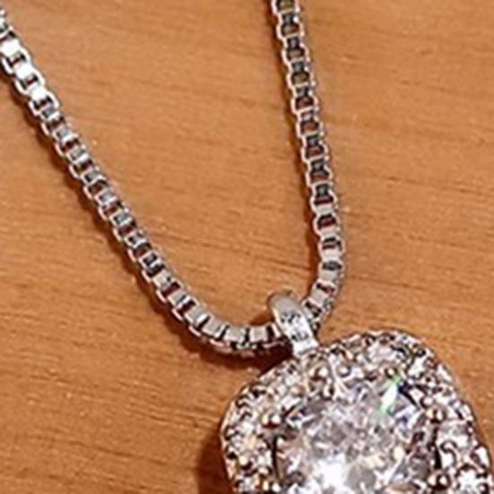 Женское квадратное ожерелье с подвеской из циркония, имитация бриллиантовой ключичной цепочки на День матери, годовщину, день рождения, ювелирный подарок