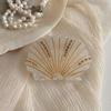 Non-slip Acetate Hair Clip Rhinestone Shark Clip Shining Seashell Hair Clips  for Women