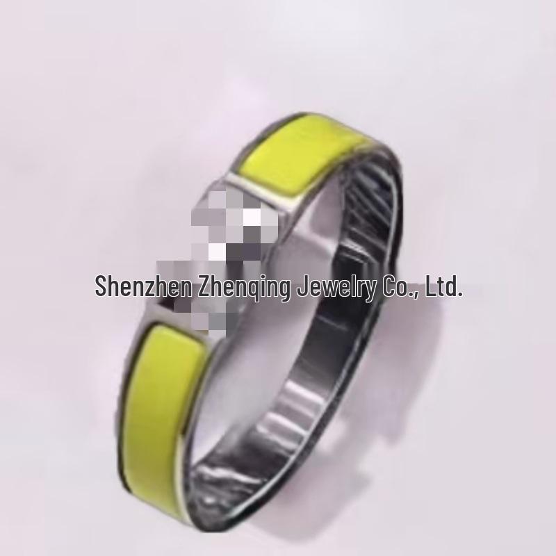 Эмалевый браслет с буквой H, покрытый 18 каратным золотом - Классическая мода, Различные цвета, Идеально для пар