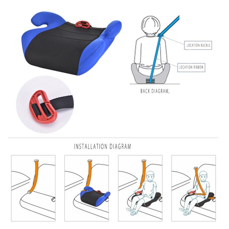 Детское автокресло для детей от 3 до 12 лет, портативное дышащее складное универсальное сиденье-бустер