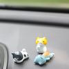 6Pcs Mini Cat Statues Car Center Console Decoration Set Adorable Simple Installation Rear View Mirror Cute Kitty Figurines