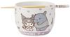 Керамические бамбуковые палочки для еды Sanrio Миска, Набор, 600 мл, 21 см, Куроми, Друзья, Девочки, CHBWH1-A