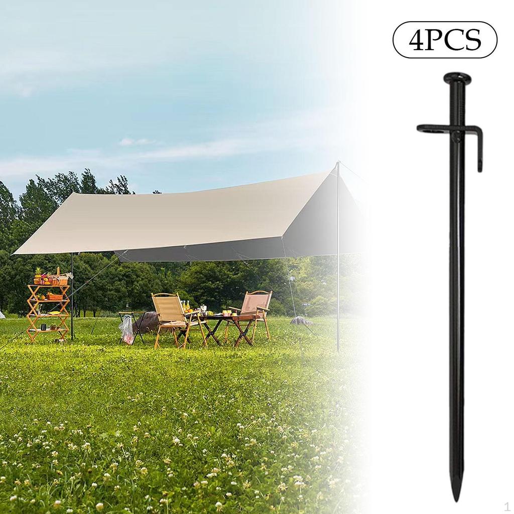 4 шт. стальных колышков для палаток, кемпинговых, нержавейки, многоцелевых, для сада на открытом воздухе